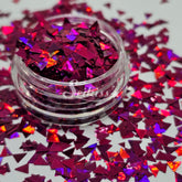 Seikiss Triangles Shape Glitter - Pink Glitter